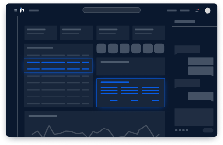 Illustration of JH dashboard