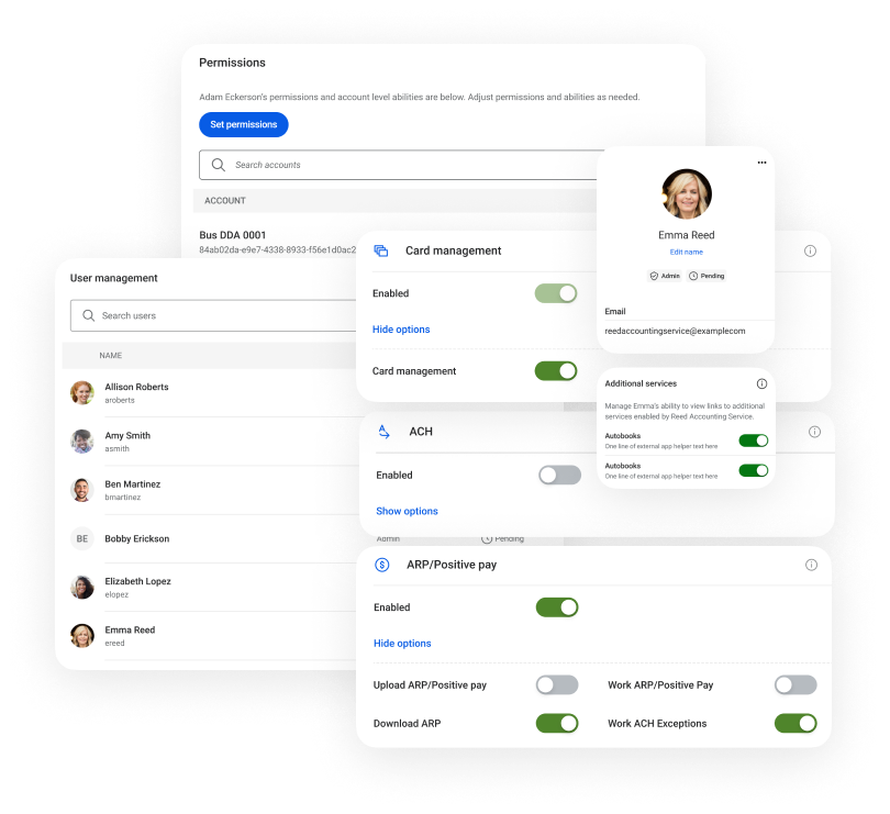 Banno Business Banking user management
