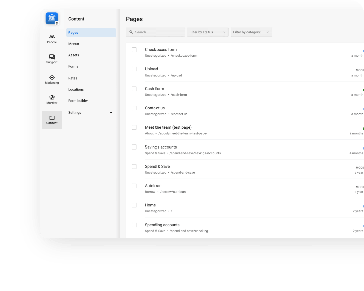 Banno CMS on a laptop
