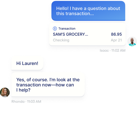 A Conversations chat thread