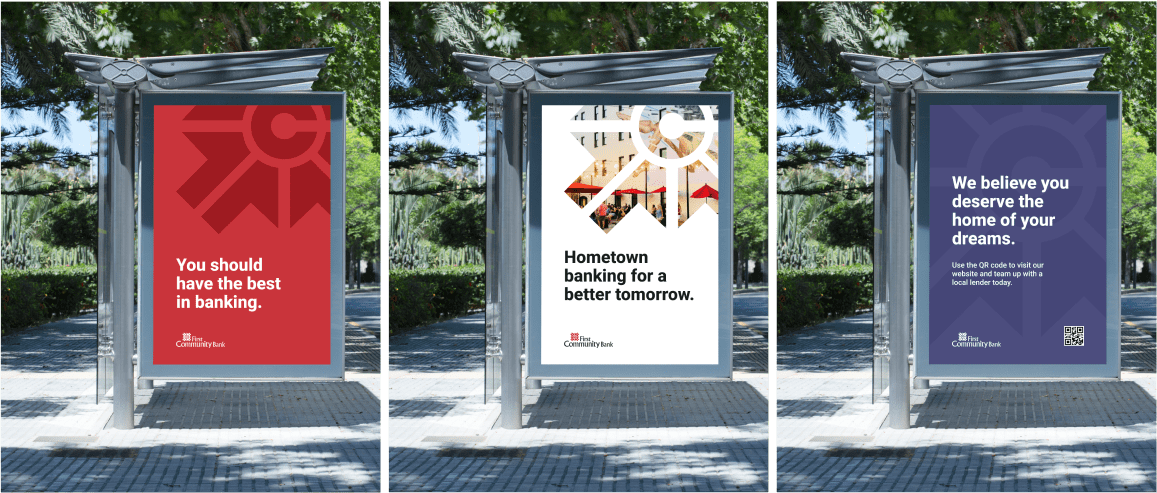 Community First logo on public signage