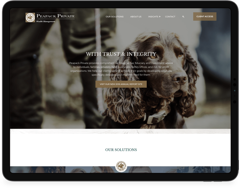 Peapack Private website