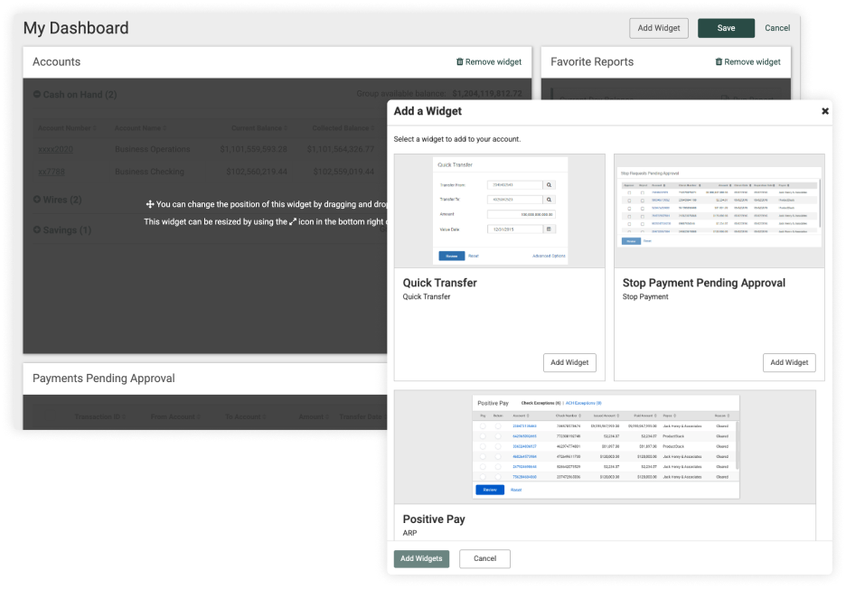 Dashboard & Report Customization